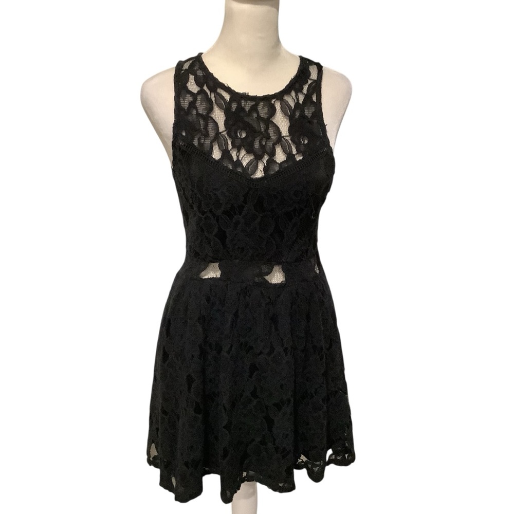 PacSun LA Hearts Black Lace Mini Dress Size Small